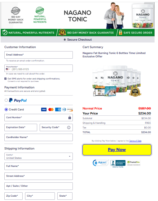 special discount for  nagano tonic